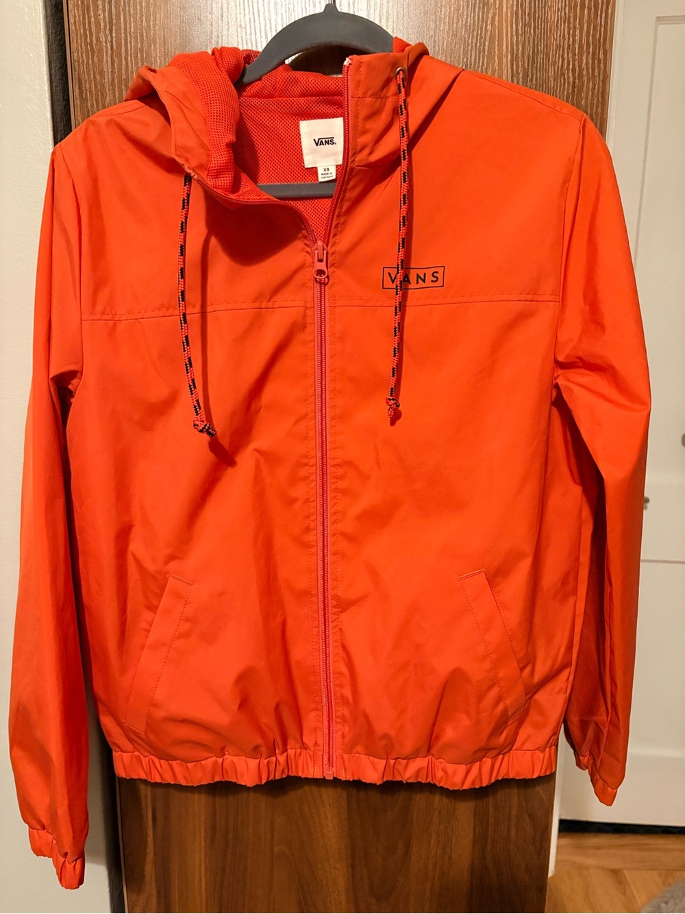 Vans Orange Hooded Windbreaker Jacket